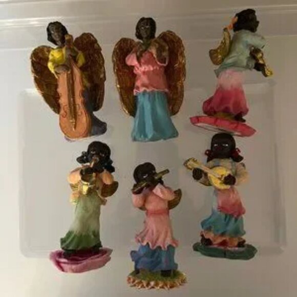 Instrument Playing African-American Vintage Figurines (Set of 6) (c/x) - Picture 6 of 16